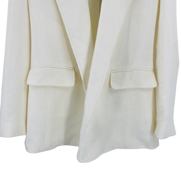 Chloe NEW Wool Cashmere Gauze Rustic Open Front Blazer Eden White Ivory Size XS - Picture 8 of 16
